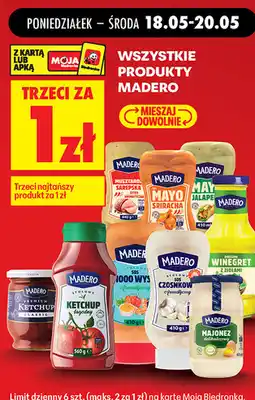 Biedronka Wszystkie produkty Madero trzeci 1zł oferta