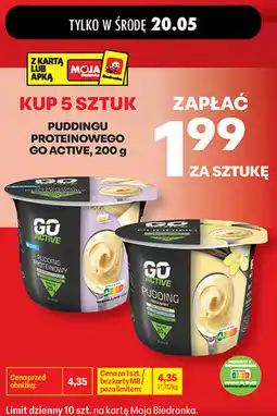 Biedronka Puddingu proteinowego GO ACTIVE oferta