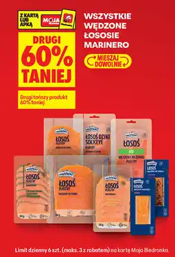 Biedronka Wszystkie wędzone łososie Marinero drugi 60% taniej oferta