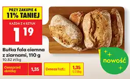 Biedronka Bułka fala ciemna z ziarnami oferta