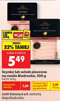 Biedronka Szynka lub schab pieczone na maśle Biedronka oferta