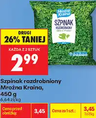 Biedronka Szpinak rozdrobniony Mroźna Kraina oferta