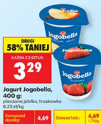 Biedronka Jogurt Jogobella, 400 g: pieczone jabłko, truskawka oferta