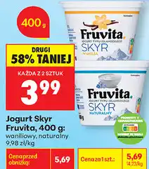 Biedronka Jogurt Skyr Fruvita, 400 g: waniliowy, naturalny oferta