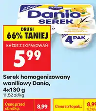 Biedronka Serek homogenizowany waniliowy Danio oferta