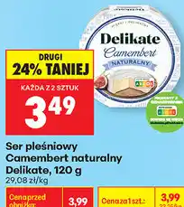 Biedronka Ser pleśniowy Camembert naturalny Delikate oferta