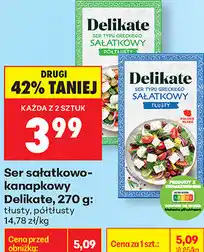 Biedronka Ser sałatkowo-kanapkowy Delikate oferta