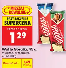 Biedronka Wafle Góralki, 45 g: mleczne, orzechowe oferta