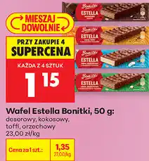 Biedronka Wafel Estella Bonitki, 50 g: deserowy, kokosowy, toffi, orzechowy oferta