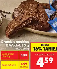 Biedronka Crumble cookies E.Wedel oferta