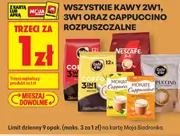 Biedronka Wszystkie kawy 2w1, 3w1 oraz cappuccino rozpuszczalne oferta