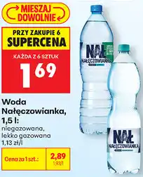 Biedronka Woda Nałęczowianka, 1,5 l: niegazowana, lekko gazowana oferta