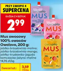 Biedronka Mus owocowy 100% owoców Owolovo oferta