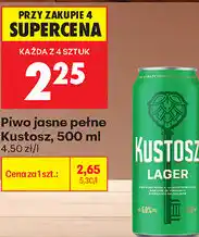 Biedronka Piwo jasne pełne Kustosz oferta