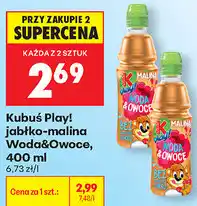 Biedronka Kubuś Play! jabłko-malina Woda&Owoce oferta