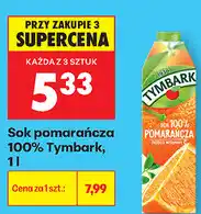Biedronka Sok pomarańcza 100% Tymbark oferta