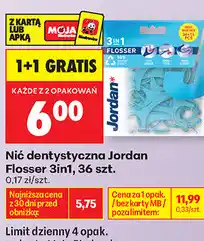 Biedronka Nić dentystyczna Jordan Flosser 3in1, 36 szt oferta