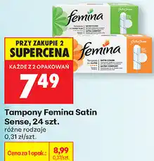Biedronka Tampony Femina Satin Sense, 24 szt oferta