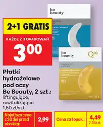 Biedronka Płatki hydrożelowe pod oczy Be Beauty, 2 szt.: oferta