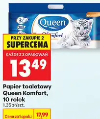 Biedronka Papier toaletowy Queen Komfort, 10 rolek oferta