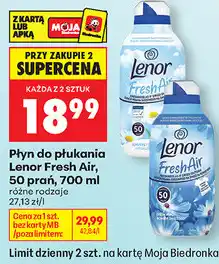 Biedronka Płyn do płukania Lenor Fresh Air, 50 prań oferta