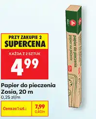 Biedronka Papier do pieczenia Zosia, 20 m oferta