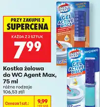 Biedronka Kostka żelowa do WC Agent Max oferta