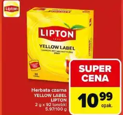 Carrefour Market Lipton Herbata czarna Yellow Label oferta