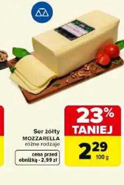 Carrefour Market Ser żółty Mozzarella oferta