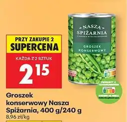 Biedronka Groszek konserwowy Nasza Spiżarnia 400 g / 240 g oferta