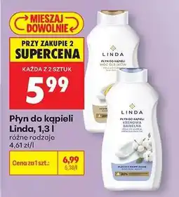 Biedronka Płyn do kąpieli Linda, 1,3 l oferta