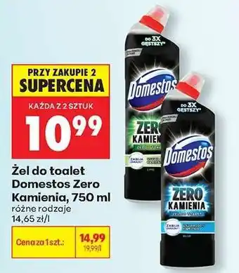 Biedronka Żel do toalet Domestos Zero Kamienia, 750 ml oferta