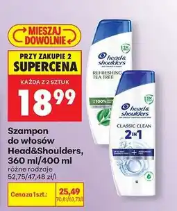 Biedronka Szampon do włosów Head Shoulders 360 ml 400 ml oferta
