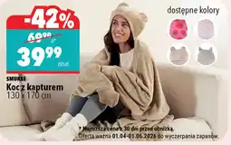 Biedronka Smukee Koc z kapturem oferta