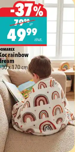 Biedronka Domarex Koc rainbow dream oferta