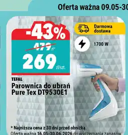 Biedronka Tefal Parownica do ubrań Pure Tex DT9530E1 oferta