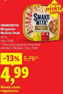 Lidl Smakowita Margaryna Maślany Smak oferta