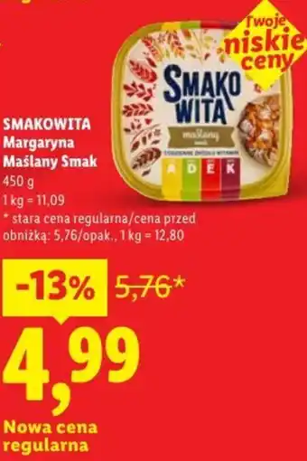 Lidl Smakowita Margaryna Maślany Smak oferta