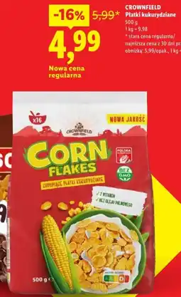Lidl Crownfield Płatki kukurydziane oferta