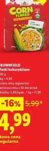 Lidl Crownfield Płatki kukurydziane oferta