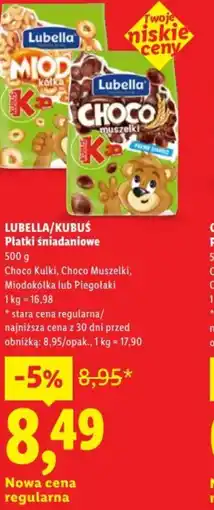 Lidl Lubella/Kubuś Płatki śniadaniowe oferta