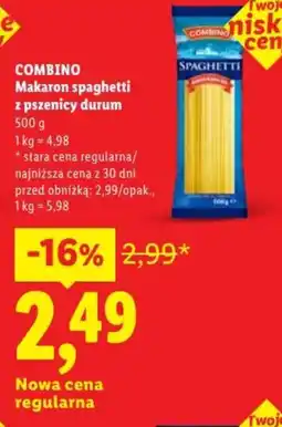 Lidl Combino Makaron spaghetti oferta