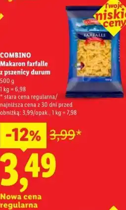 Lidl Combino Makaron farfalle oferta