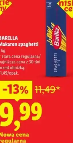 Lidl Barilla Makaron spaghetti oferta