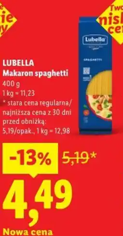 Lidl Lubella Makaron spaghetti oferta