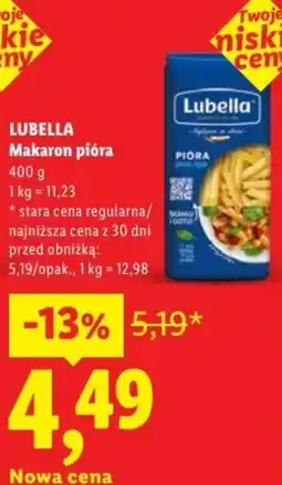 Lidl Lubella Makaron pióra oferta