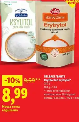 Lidl Belbake/Sante Ksylitol lub erytrytol oferta