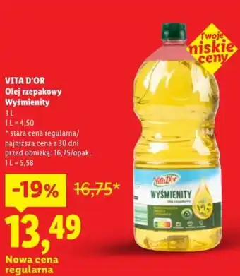Lidl Vita D'or Olej rzepakowy Wyśmienity oferta