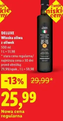 Lidl Deluxe Włoska oliwa z oliwek oferta