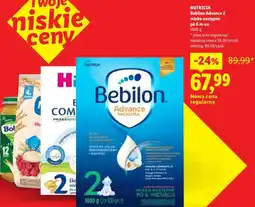 Lidl Nutricia Bebilon Advance 2 mleko następne oferta